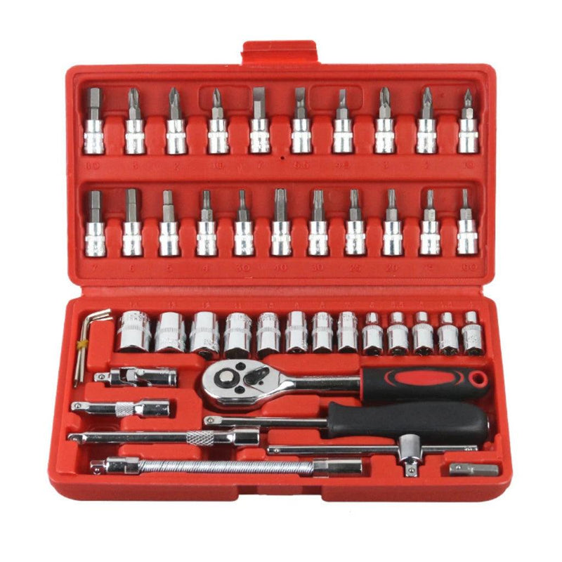 Kit de Ferramentas - Soquetes, Completo - 46 Peças