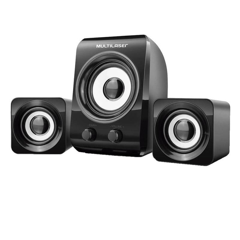 Caixa de Som Multilaser SP172 2.1 14W RMS, Multimídia USB